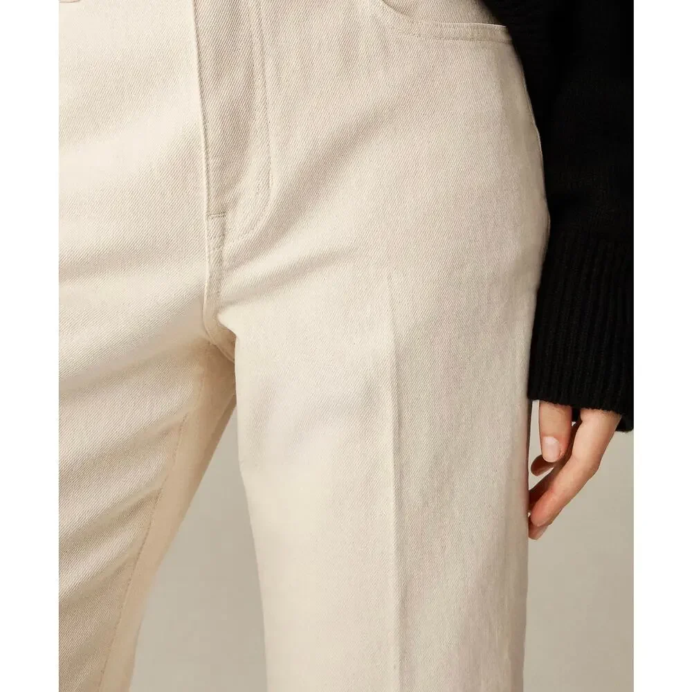 J. Crew Charley Kickout Cropped Jean in super-stretch Ecru Wash NWT size 25